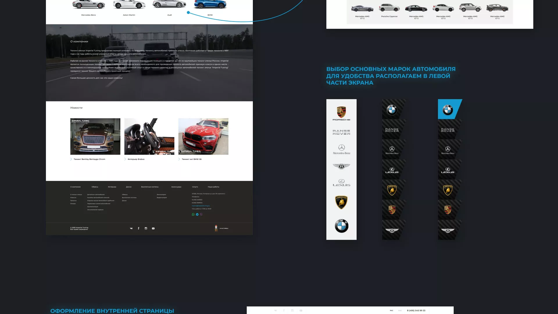 Создание сайта тюнинг-ателье «Imperial Tuning» в Шали