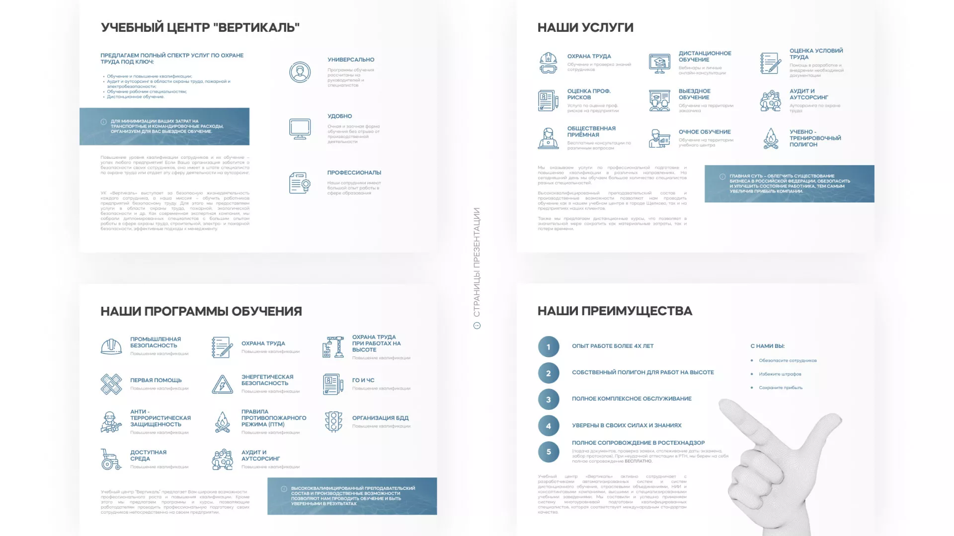 Разработка презентации для учебного центра «Вертикаль» в Шали