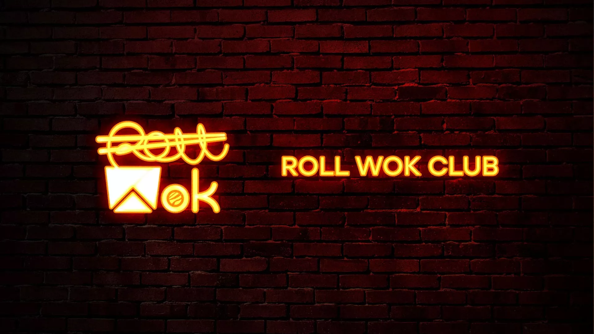 Разработка интерьерной вывески суши-бара «Roll Wok Club» в Шали